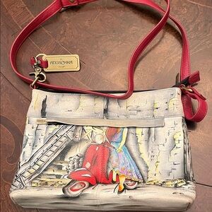 Anuschka Red and Multicolor Women's Bag